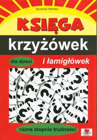 Księga krzyżówek i łamigłówek dla dzieci czerwona