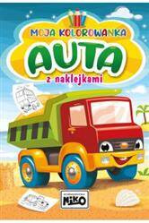 Moja kolorowanka z naklejkami. Auta
