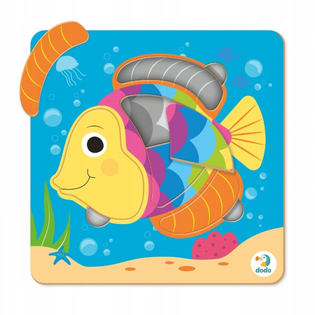 Puzzle mini 5 elementów. Sorter. Ryba Dodo