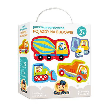 CzuCzu Puzzle progresywne Pojazdy na budowie