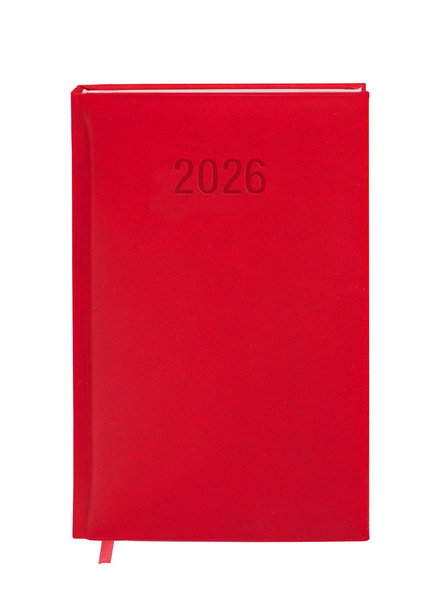 Kalendarz książkowy A6 2026 Colorfix tygodniowy czerwony