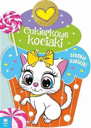 Cukierkowe kociaki kolorowanka z naklejkami