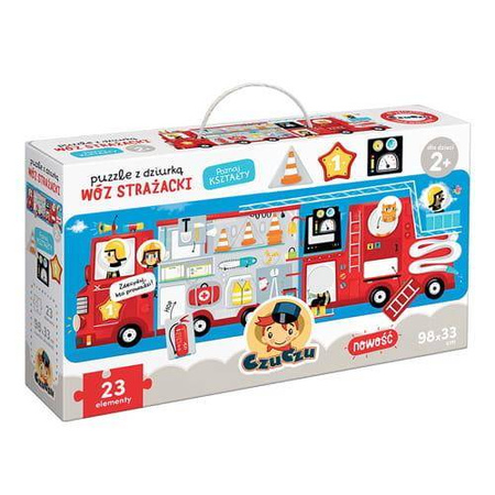 Puzzle z dziurką. Wóz strażacki