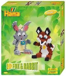 Hama midi - Lis i zając 3D