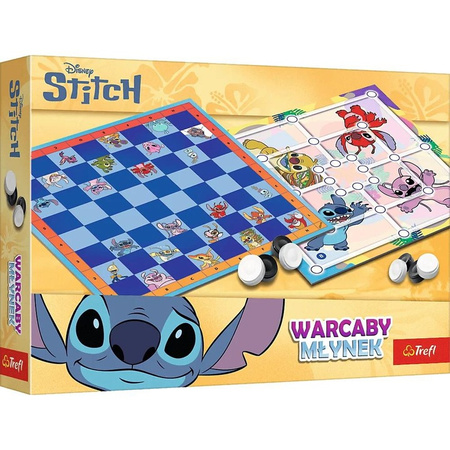 Gra planszowa Warcaby i Młynek, Lilo & Stitch