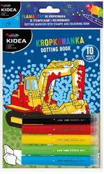 Zestaw flamastry do malowania kropkami ze stempelkami i kolorowanką