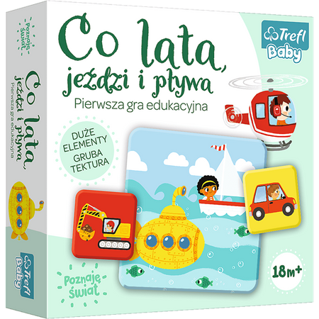Co lata, jeździ i pływa Gra edukacyjna Trefl Baby