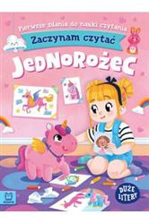 Jednorożec. Zaczynam czytać. Duże litery. Pierwsze zdania