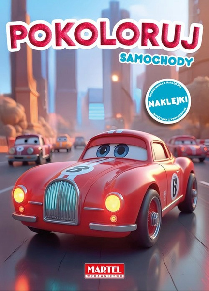 Kolorowanka z naklejkami Pokoloruj. Samochody z naklejkami
