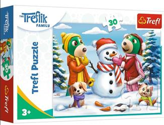 Puzzle 30 Zimowe zabawy Treflików