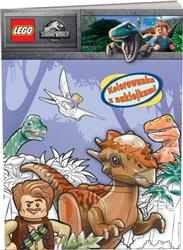 LEGO Jurassic World Kolorowanka z naklejkami-fioletowa