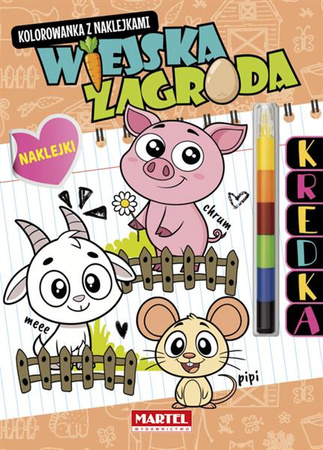 Modułowa kredka.Wiejskla zagroda z naklejkami