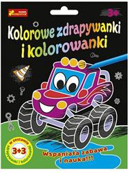 Kolorowe zdrapywanki & kolorowanki Autka i dinuś