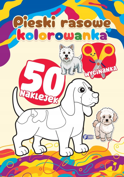 Kolorowanka pieski rasowe 50 naklejek