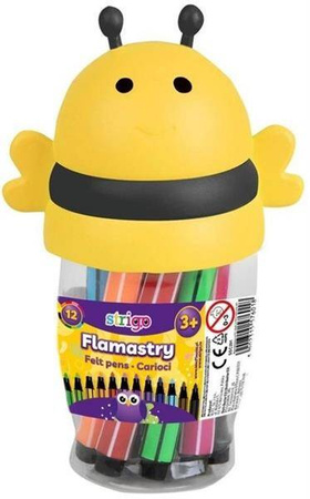 Flamastry Jumbo Pszczółka 12 kolorów