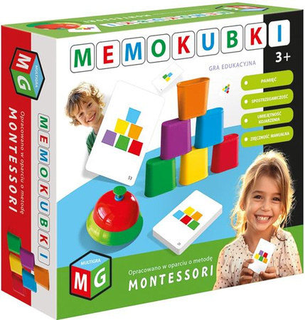 Montessori gra i  zabawka edukacyjna memokubki