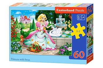 Puzzle 60 Princess with Swan / Księżniczka z łabędziem