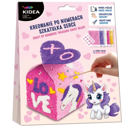 Kreowanie po numerach szkatułka Serce  Kidea