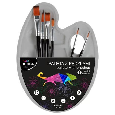 KIDEA Paleta z pędzlami 7 elementów
