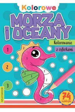 Morza i oceany. Kolorowanie z cyferkami