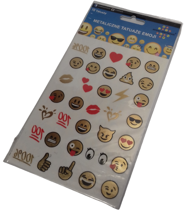 Tatuaże metaliczne emoji / emotki