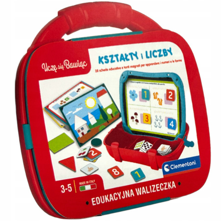 Edukacyjna magnetyczna walizeczka LICZBY I KSZTAŁTY 50392