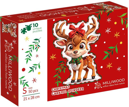 Puzzle 50  Świąteczne - Karmelowy Reniferek Alexander