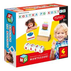 Montessori zabawka edukacyjna kostka po kostce -pisanie 4 kostki