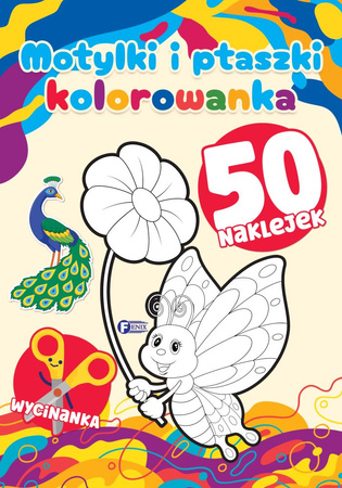 Kolorowanka motylki i ptaszki 50 naklejek