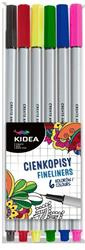 Cienkopisy 6 kolorów Kidea