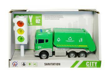 Śmieciarka z sygnalizatorem na baterie