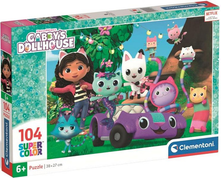 Puzzle 104 Koci Domek Gabi 25034