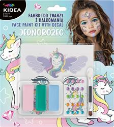 Farbki do twarzy z diamentami i kalkomanią Unicorn