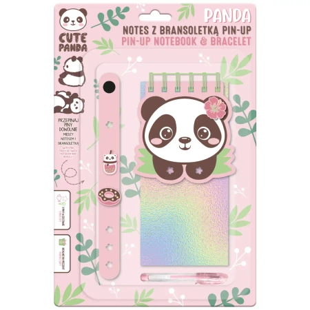 Notes z bransoletką Panda