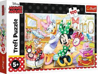 Puzzle 100 Minnie w salonie kosmetycznym