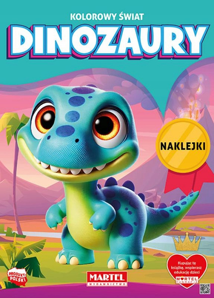 Kolorowanka z naklejkami Kolorowy świat. Dinozaury