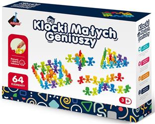 Klocki małych geniuszy Liczmany 64 elementów