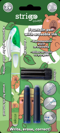 Pióro wymazywalne ze stalówką Kapibara zielone