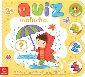 Quiz malucha. Książeczka edukacyjna z naklejkami z kotkiem 3+
