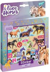 Zestaw naklejek I love horses