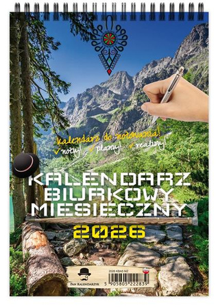 Kalendarz 2026 A5 biurkowy miesięczny pionowy
