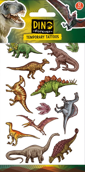 Tatuaże Dinozaury 12 sztuk