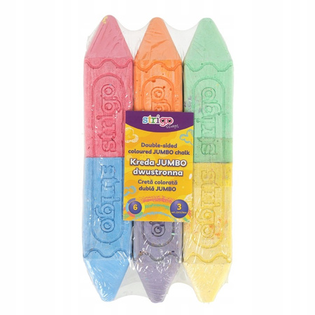 Kreda chodnikowa Jumbo dwukolorwa 6 kolorów
