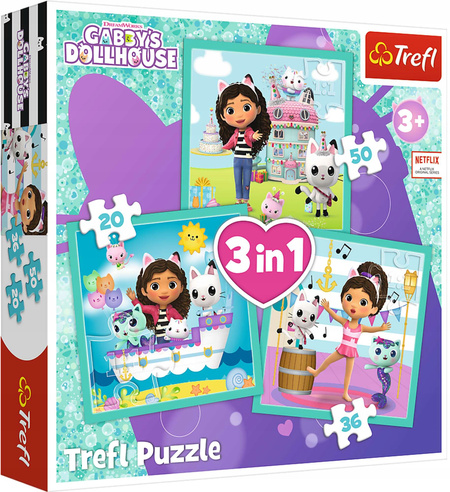 Puzzle 3 w 1 Aktywności Gabi