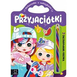 Przyjaciółki Zaczarowana kredka Malowanka naklejki