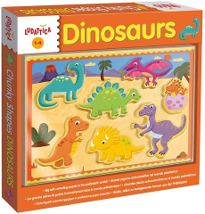 Dinozaury drewniane puzzle Ludattica wood Chunk...