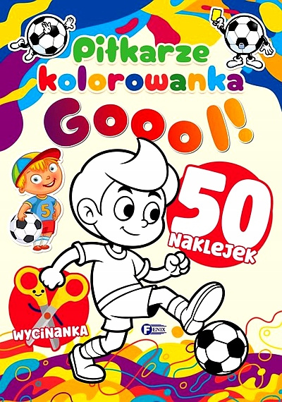 Kolorowanka piłkarze 50 naklejek