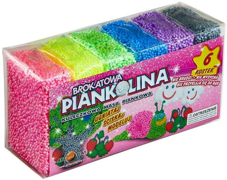 Piankolina 6 kolorów brokatowa