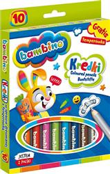 Kredki Bambino 10 kolorów z temperówką MAJEWSKI