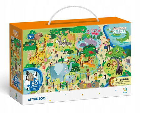 Puzzle obserwacyjne 80 elementów W Zoo Dodo